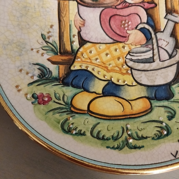 V. Tiziano Hand Painted & Etched Valentine's Day 1978 Plate Limited Edition #918 - Picture 5 of 8